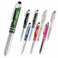 Flasher Metal LED Touch Screen Stylus Ballpoint Pen